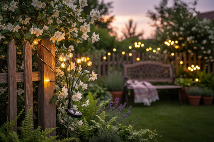 MagicLights™ Solar Decorative Lights in Garden Setting